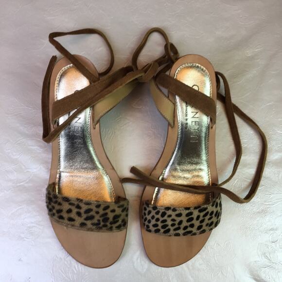 Cornetti Tropea Wedge Cheetah Print Sandals 36 - Picture 14 of 16